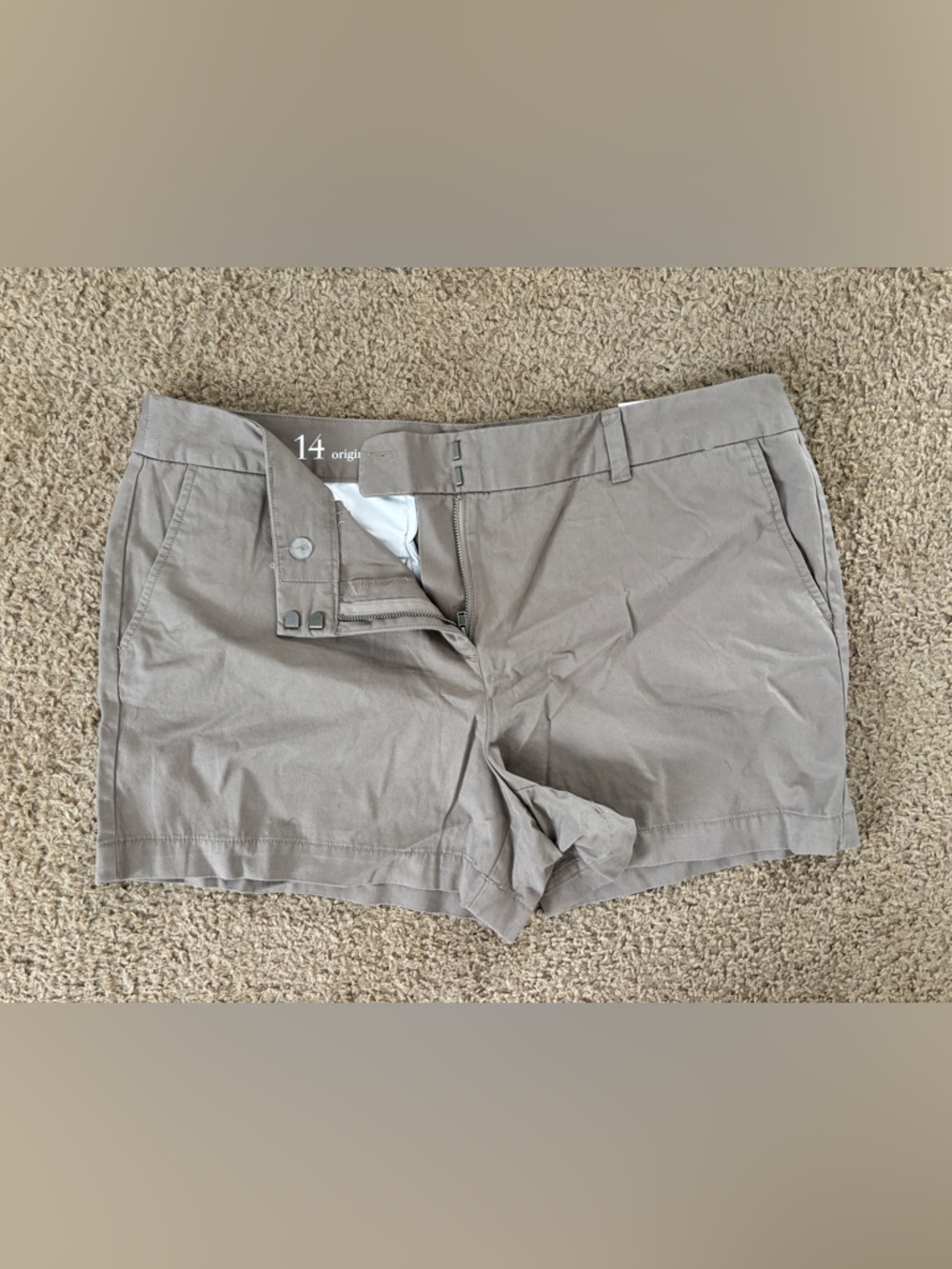Ann Taylor Khaki Flat Front Women’s Shorts